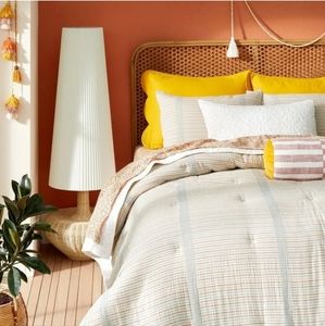 OPALHOUSE x JUNGALOW Twin 2pc Yarn Dyed Gauze Stripe Comforter & Pillow Sham Set